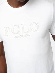 Polo Printed Mens T-Shirt In Off White