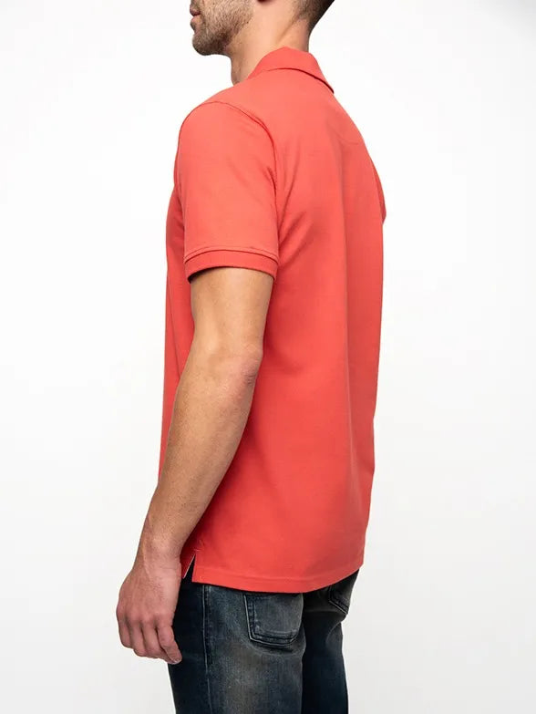 Polo Dark Pink Essential Pique Ss Golfer