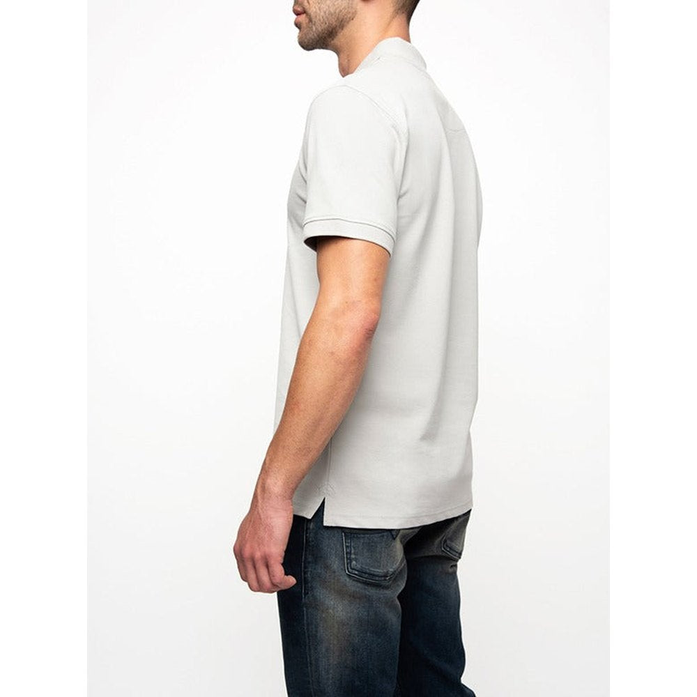 Polo Mens Essential Pique Golfer In Light Grey