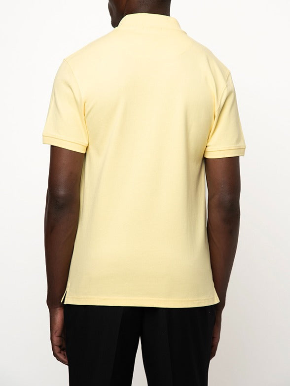 Polo Mens Essential Pique Golfer In Light Yellow