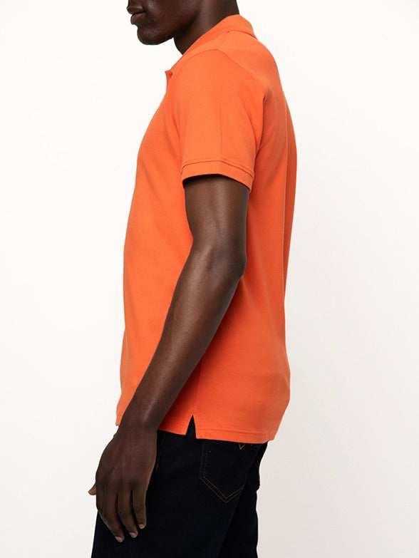 Polo Mens Essential Pique Short Sleeves Golfer Orange