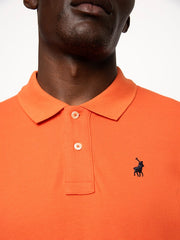 Polo Mens Essential Pique Short Sleeves Golfer Orange
