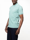 Polo Mens Tipped Melange Golfer In Aqua