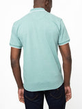 Polo Mens Tipped Melange Golfer In Aqua