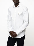 Polo Mens Long Sleeeve Essential Oxford T-Shirt In White