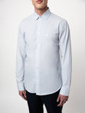 Polo Mens Long Sleeves Micro Dobby Check Shirt White