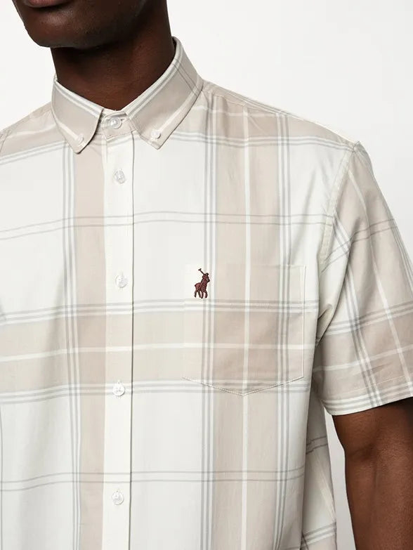 Polo Check Shirts For Men In Stone