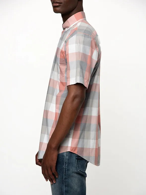 Polo Mens Check Shirt In Pink