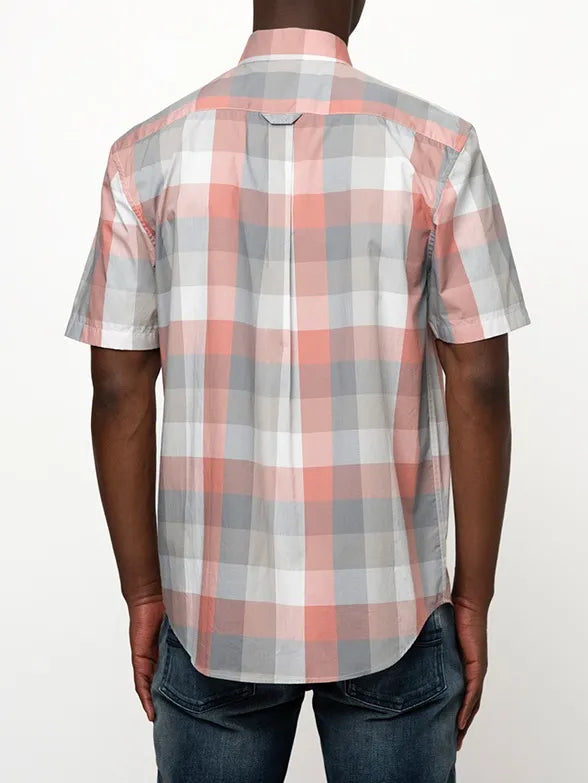 Polo Mens Check Shirt In Pink