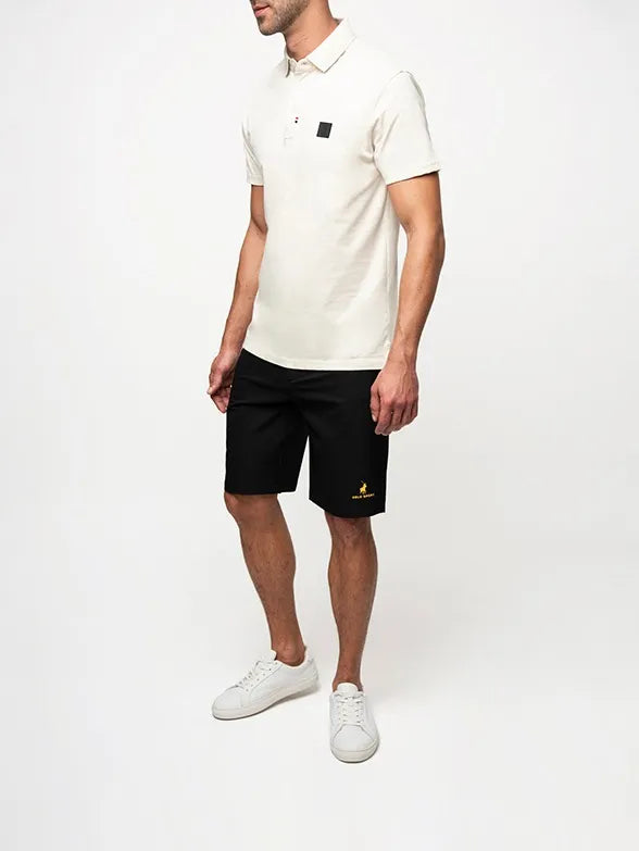 Polo Mens Active Badge Golfer In White