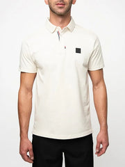 Polo Mens Active Badge Golfer In White