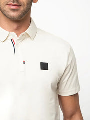 Polo Mens Active Badge Golfer In White