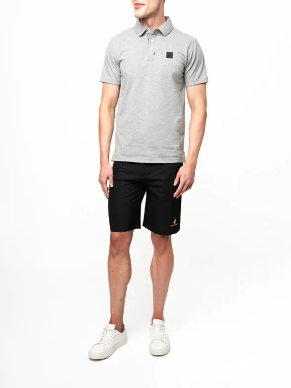 Polo Mens  Active  Badge Golfer In Grey Melange