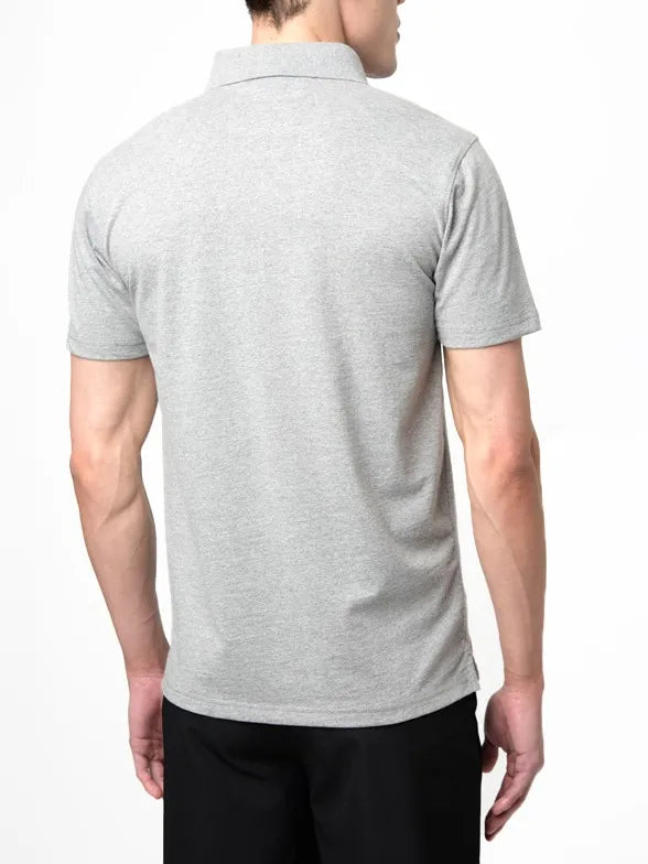 Polo Mens  Active  Badge Golfer In Grey Melange