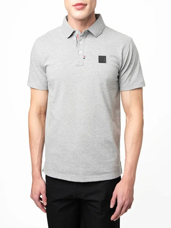 Polo Mens  Active  Badge Golfer In Grey Melange