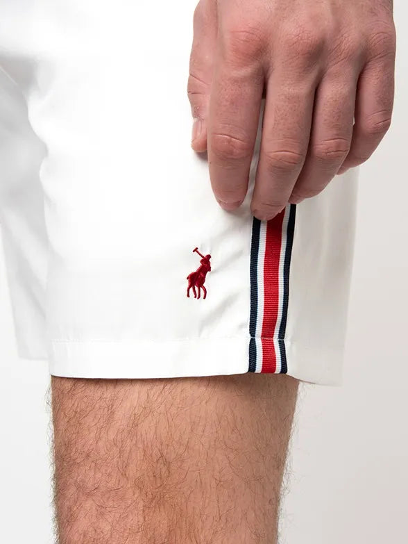Polo Mens Sport Beach Shorts In White