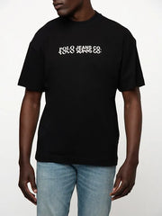 Polo Mens PJC Tiltedn Logo T-Shirt In Black