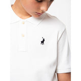 Polo Boys Austin Short Sleeve Golfer In White