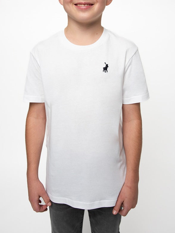Polo Boys Rick Short Sleeve T-Shirt In White