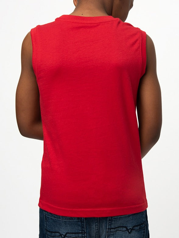 Polo Boys Connor Printed Vest In Red