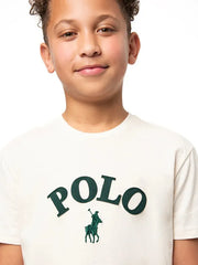 Polo Boys Alistair Applique T-Shirt In Sand