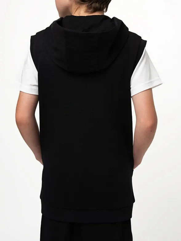 Polo Boys Grant Sleeveless Hoody In Black