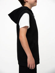 Polo Boys Grant Sleeveless Hoody In Black