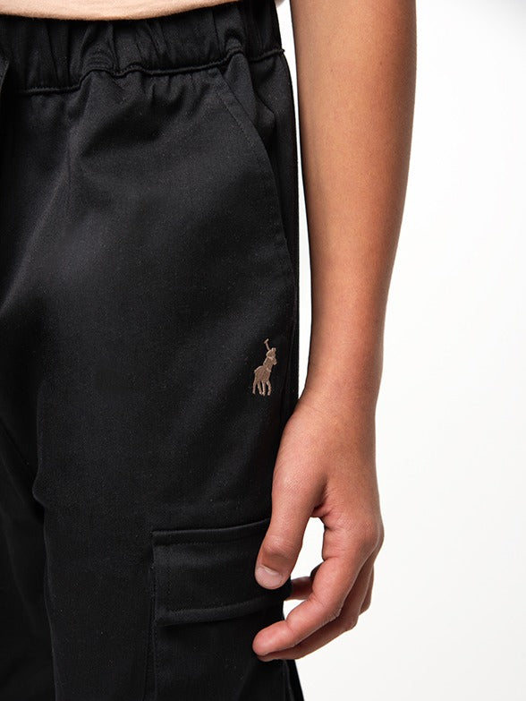 Polo Boys Usher Cargo Pant In Black