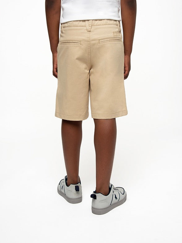 Polo Boys Andrew Chino Short In Taupe