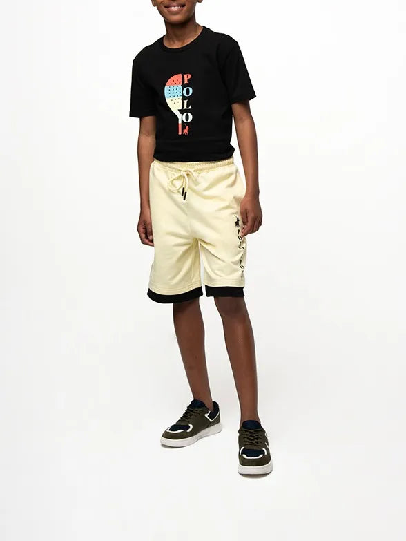 Polo Boys Dave Sport Shorts In Yellow