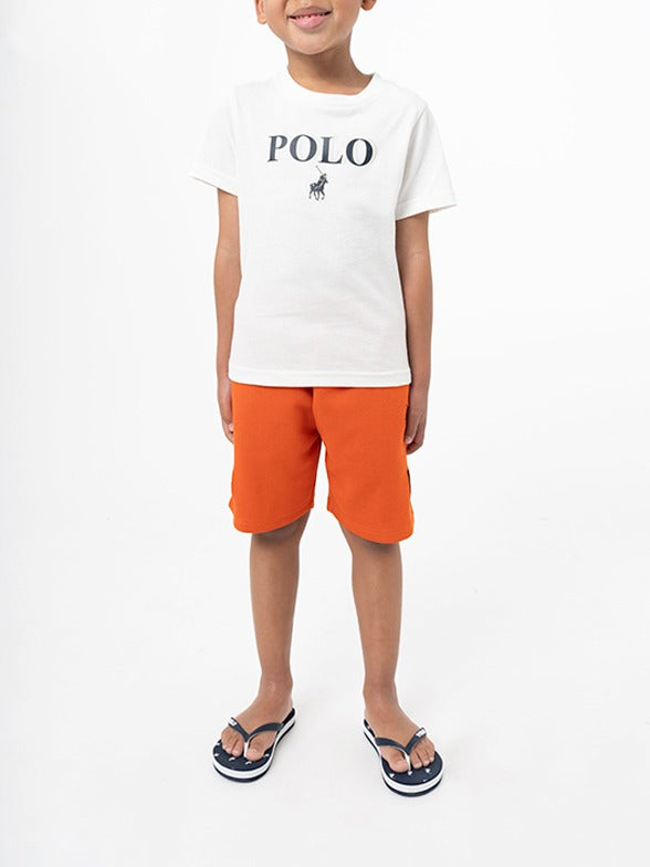 Polo Boys Ted Printed T-Shirt In Off White