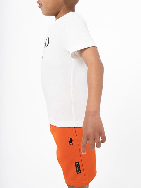 Polo Boys Ted Printed T-Shirt In Off White
