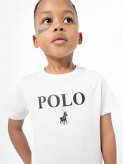 Polo Boys Ted Printed T-Shirt In Off White