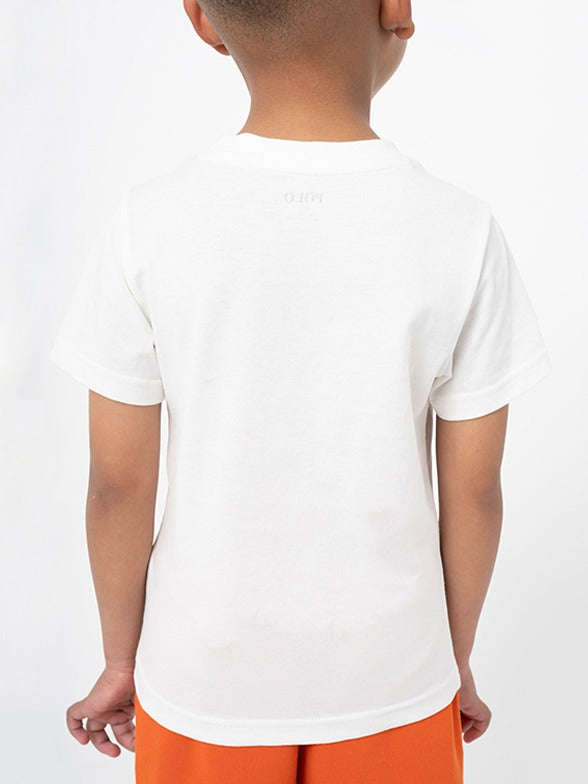 Polo Boys Ted Printed T-Shirt In Off White