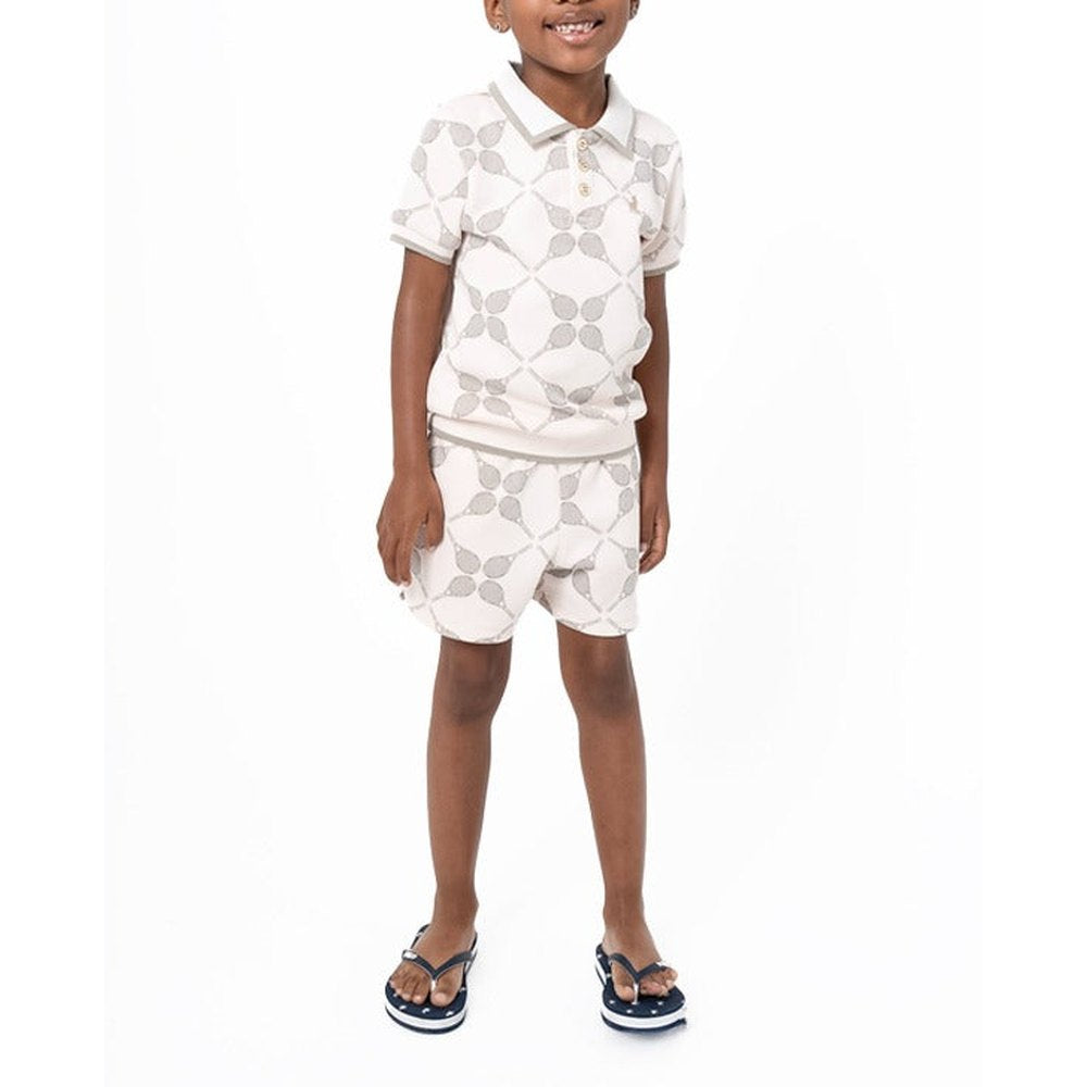 Polo Girls Amy Aop Sport Short Sleeves Golfer In Blush