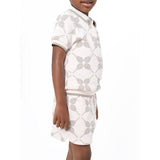 Polo Girls Amy Aop Sport Short Sleeves Golfer In Blush