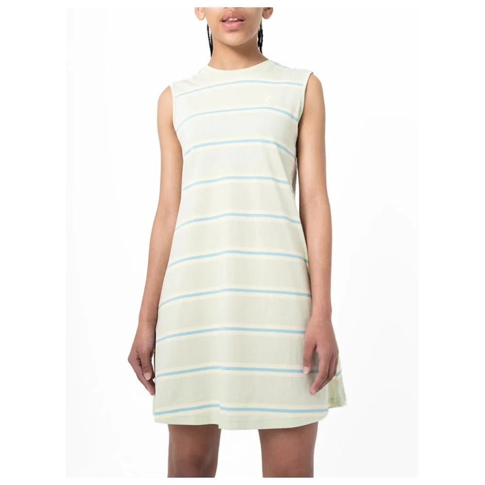 Polo Girls Sleeveless Cristina Striped Dress In Sea Green Multi