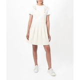 Polo Girls Sleeveless Ariana Pinafore Dress In Off White