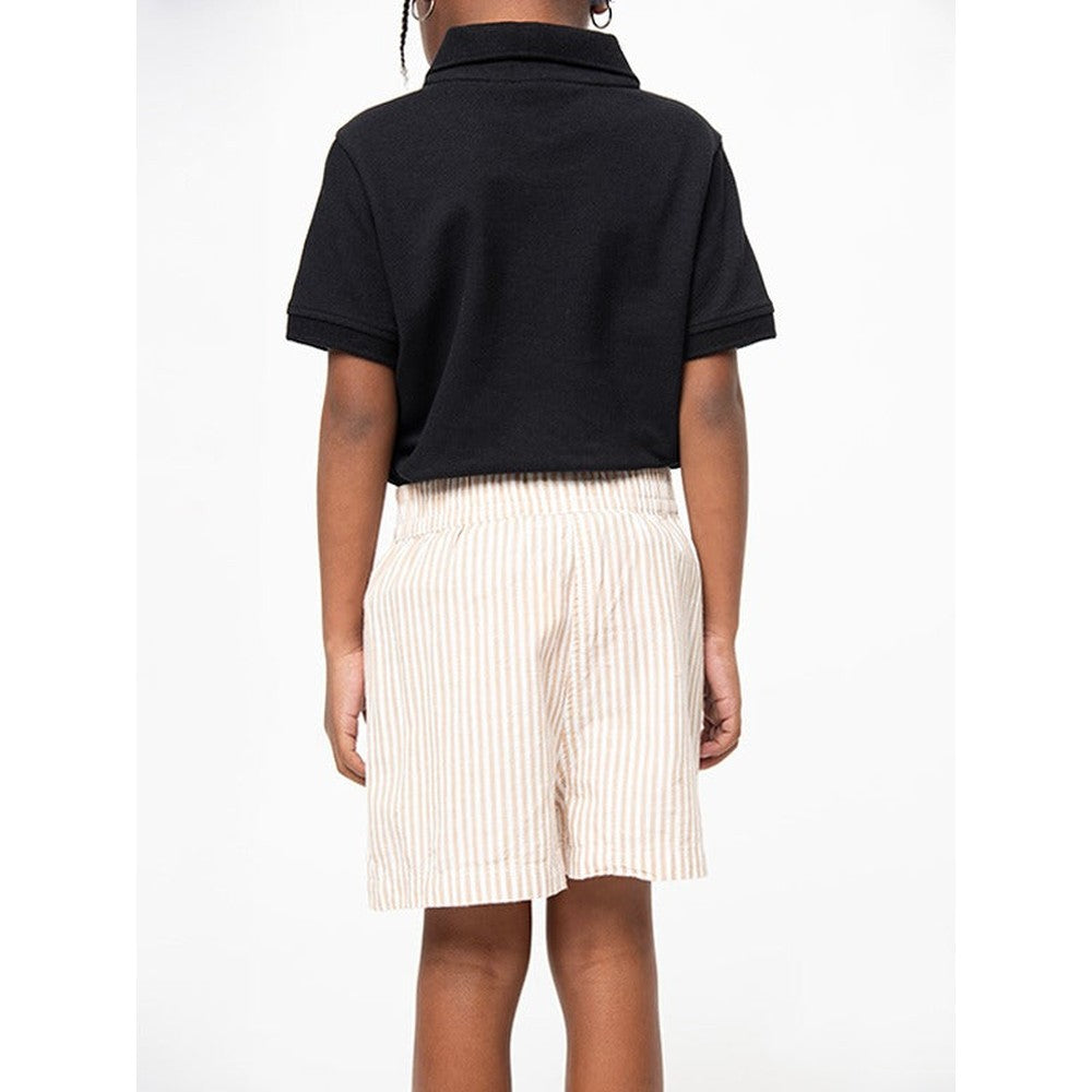 Polo Girls Gemma Stripe Shorts In Taupe