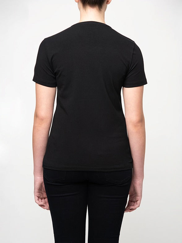 Polo Womens Kelly Short Sleeves V Neck T-Shirt In Black
