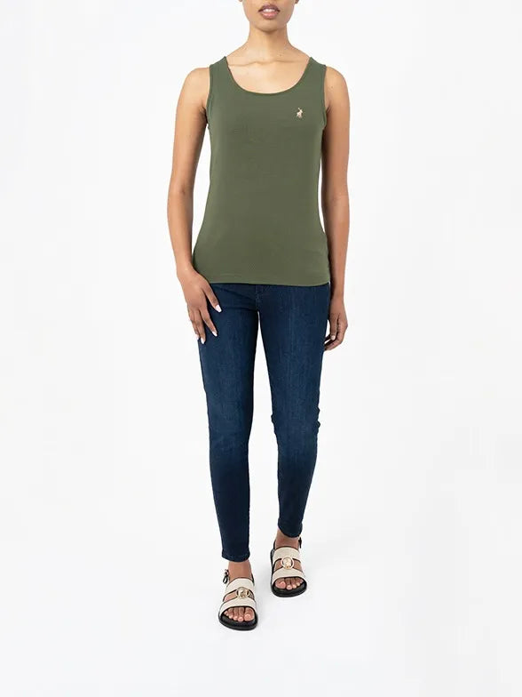 Polo Womens Emma Sl Soft Tank Olive