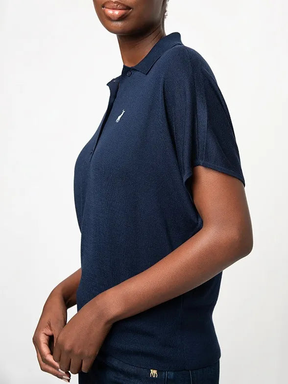 Polo Womens Brooke Knitted Golfer In Navy