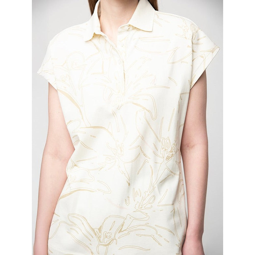 Polo Womens Mia Short Sleeve Printed Golfer In Stone