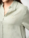 Polo Womens Julia Long Sleeved Shirt Dress In Willow