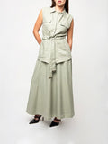 Polo Womens Lerato Sleeveless Linen Shacket In Willow