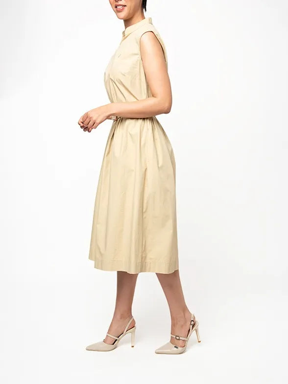 Polo Womens Rae Belted Dress In Stone