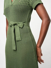 Polo Womens Sam Knitted Resort Dress In Olive