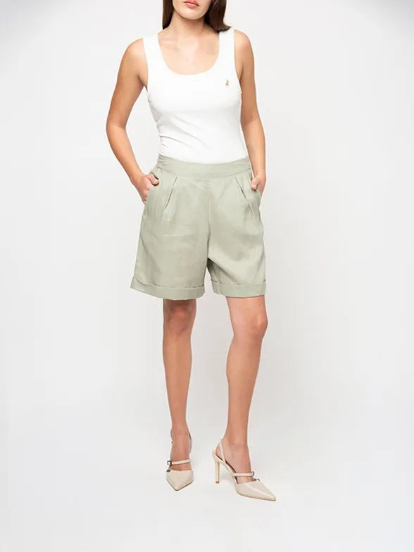 Polo 0069692 Wmn Lerato Linen Short Willow