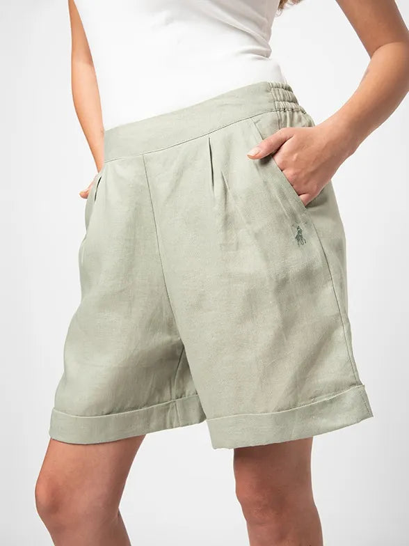 Polo 0069692 Wmn Lerato Linen Short Willow