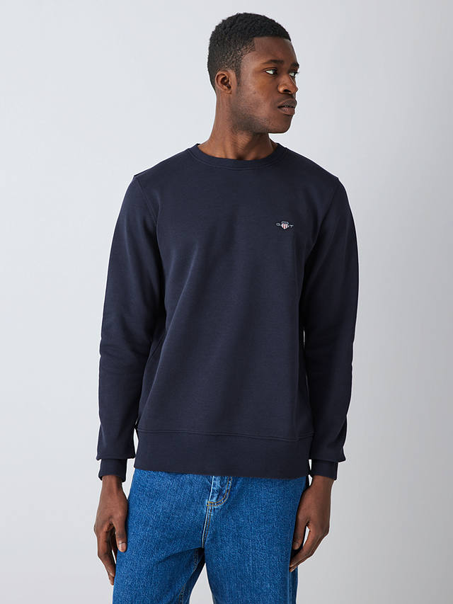 Gant 344702 Mens Reg Shield C-Neck Sweat Top Navy